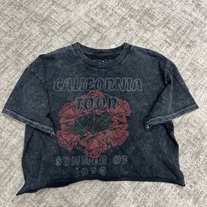 Distressed Band Crop Top